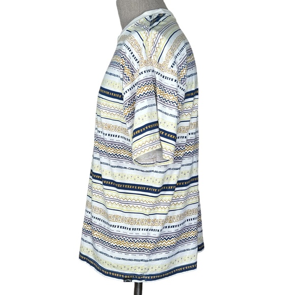 Billabong Men’s Crew Neck Short Sleeve Shirt With Abstract Stripes Small VGC - Picture 4 of 9